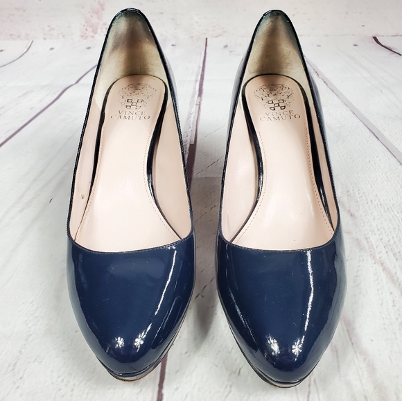 Vince Camuto Navy Blue Heels - Picture 2 of 5